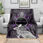 Personalised Aboriginal 50th Birthday Blanket Kangaroo Indigenous Dot Art Australian Culture