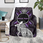 Personalised Aboriginal 50th Birthday Blanket Kangaroo Indigenous Dot Art Australian Culture