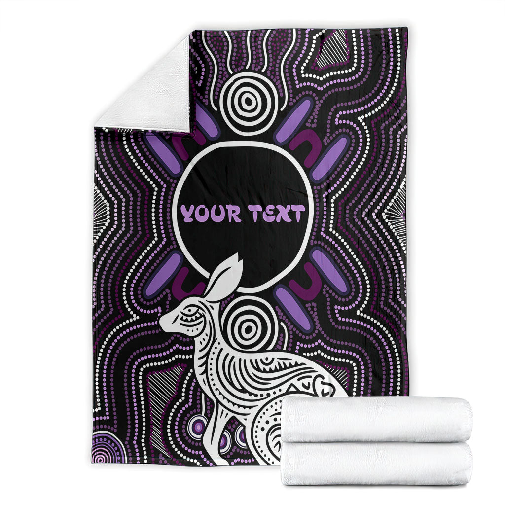 Personalised Aboriginal 50th Birthday Blanket Kangaroo Indigenous Dot Art Australian Culture