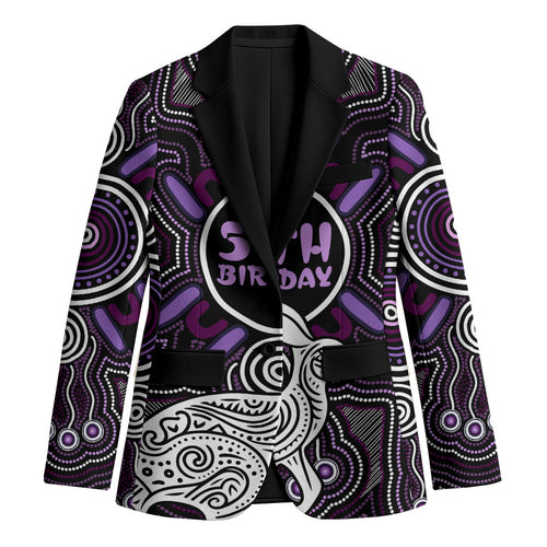 Personalised Aboriginal 50th Birthday Blazer Kangaroo Indigenous Dot Art Australian Culture