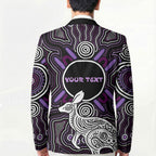 Personalised Aboriginal 50th Birthday Blazer Kangaroo Indigenous Dot Art Australian Culture