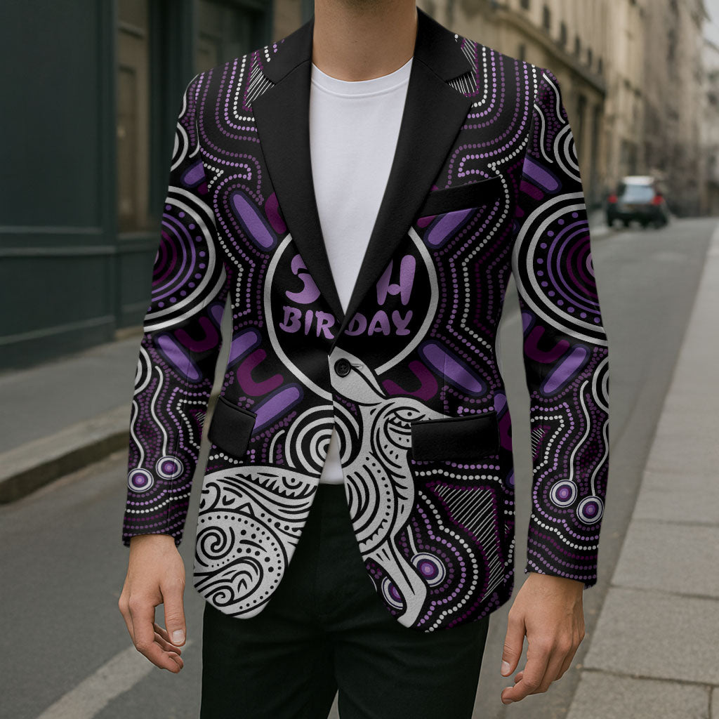 Personalised Aboriginal 50th Birthday Blazer Kangaroo Indigenous Dot Art Australian Culture
