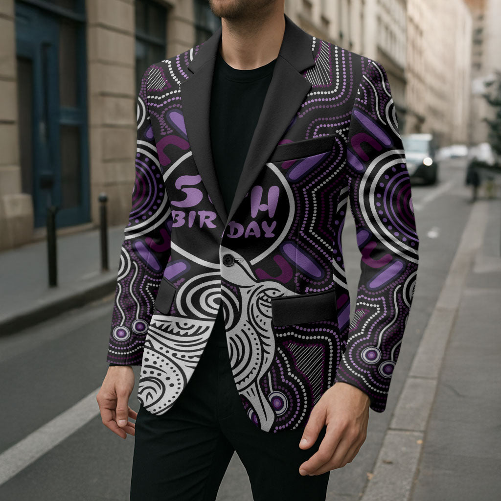 Personalised Aboriginal 50th Birthday Blazer Kangaroo Indigenous Dot Art Australian Culture