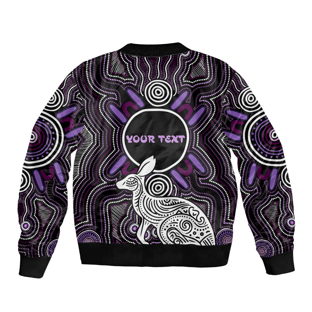 Personalised Aboriginal 50th Birthday Bomber Jacket Kangaroo Indigenous Dot Art Australian Culture