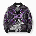 Personalised Aboriginal 50th Birthday Bomber Puffer Jacket Kangaroo Indigenous Dot Art Australian Culture
