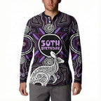 Personalised Aboriginal 50th Birthday Button Sweatshirt Kangaroo Indigenous Dot Art Australian Culture