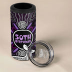 Personalised Aboriginal 50th Birthday 4 in 1 Can Cooler Tumbler Kangaroo Indigenous Dot Art Australian Culture