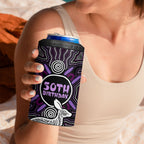 Personalised Aboriginal 50th Birthday 4 in 1 Can Cooler Tumbler Kangaroo Indigenous Dot Art Australian Culture