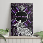 Personalised Aboriginal 50th Birthday Canvas Wall Art Kangaroo Indigenous Dot Art Australian Culture