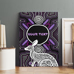 Personalised Aboriginal 50th Birthday Canvas Wall Art Kangaroo Indigenous Dot Art Australian Culture