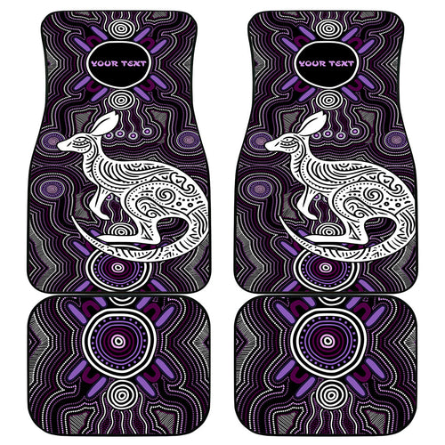 Personalised Aboriginal 50th Birthday Car Mats Kangaroo Indigenous Dot Art Australian Culture