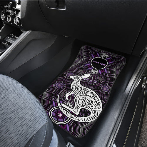 Personalised Aboriginal 50th Birthday Car Mats Kangaroo Indigenous Dot Art Australian Culture