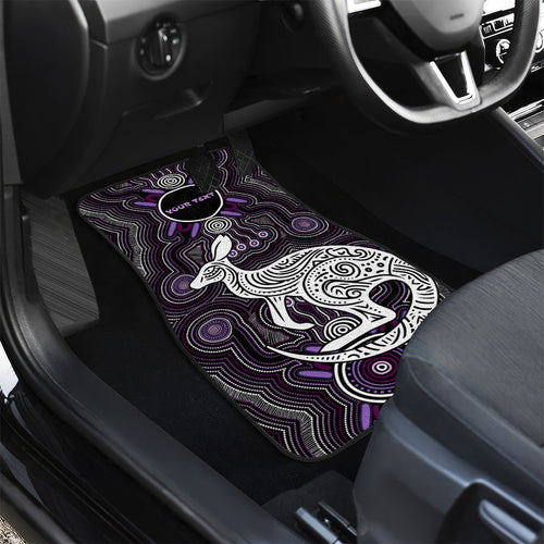 Personalised Aboriginal 50th Birthday Car Mats Kangaroo Indigenous Dot Art Australian Culture