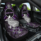 Personalised Aboriginal 50th Birthday Car Seat Cover Kangaroo Indigenous Dot Art Australian Culture