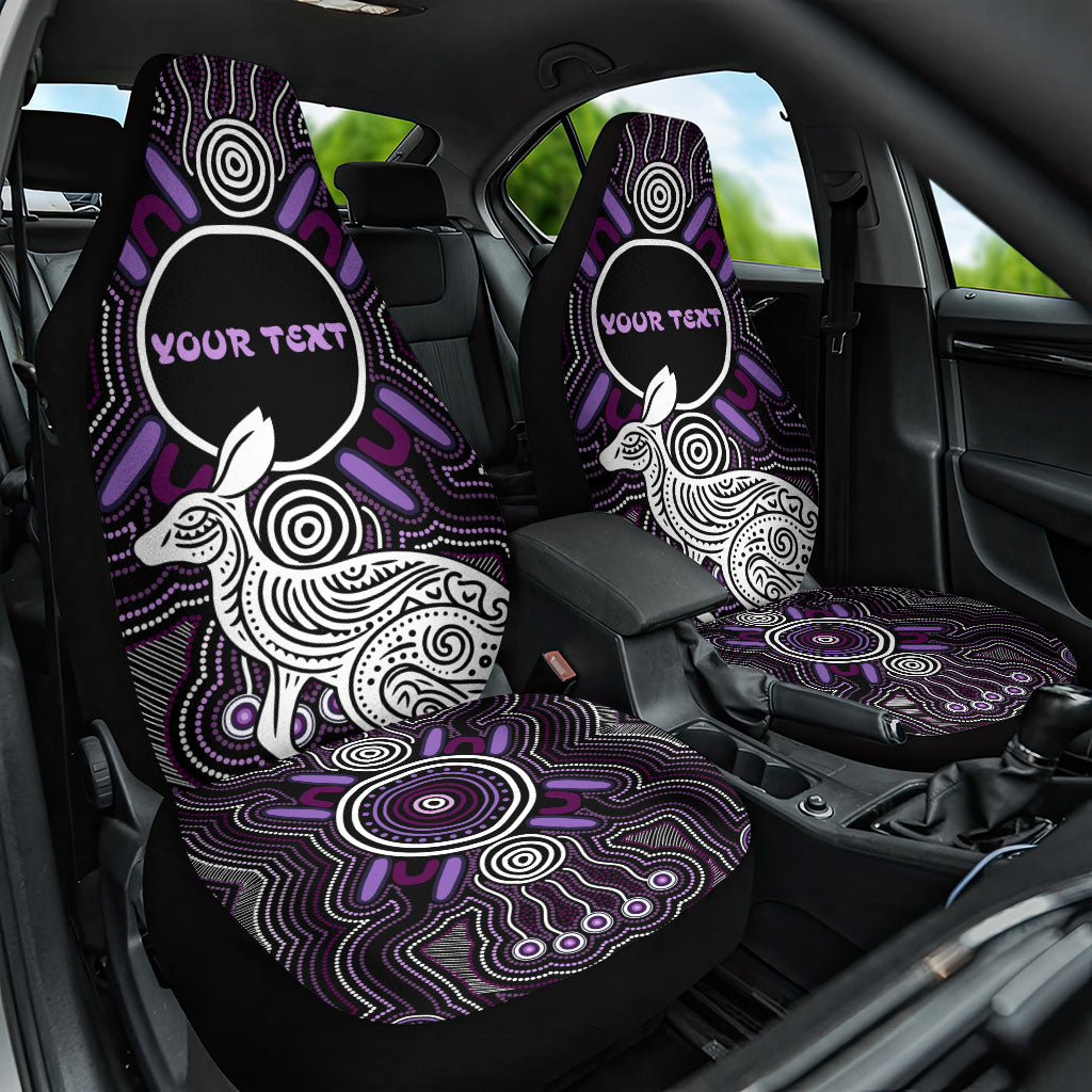 Personalised Aboriginal 50th Birthday Car Seat Cover Kangaroo Indigenous Dot Art Australian Culture