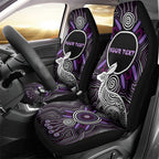 Personalised Aboriginal 50th Birthday Car Seat Cover Kangaroo Indigenous Dot Art Australian Culture