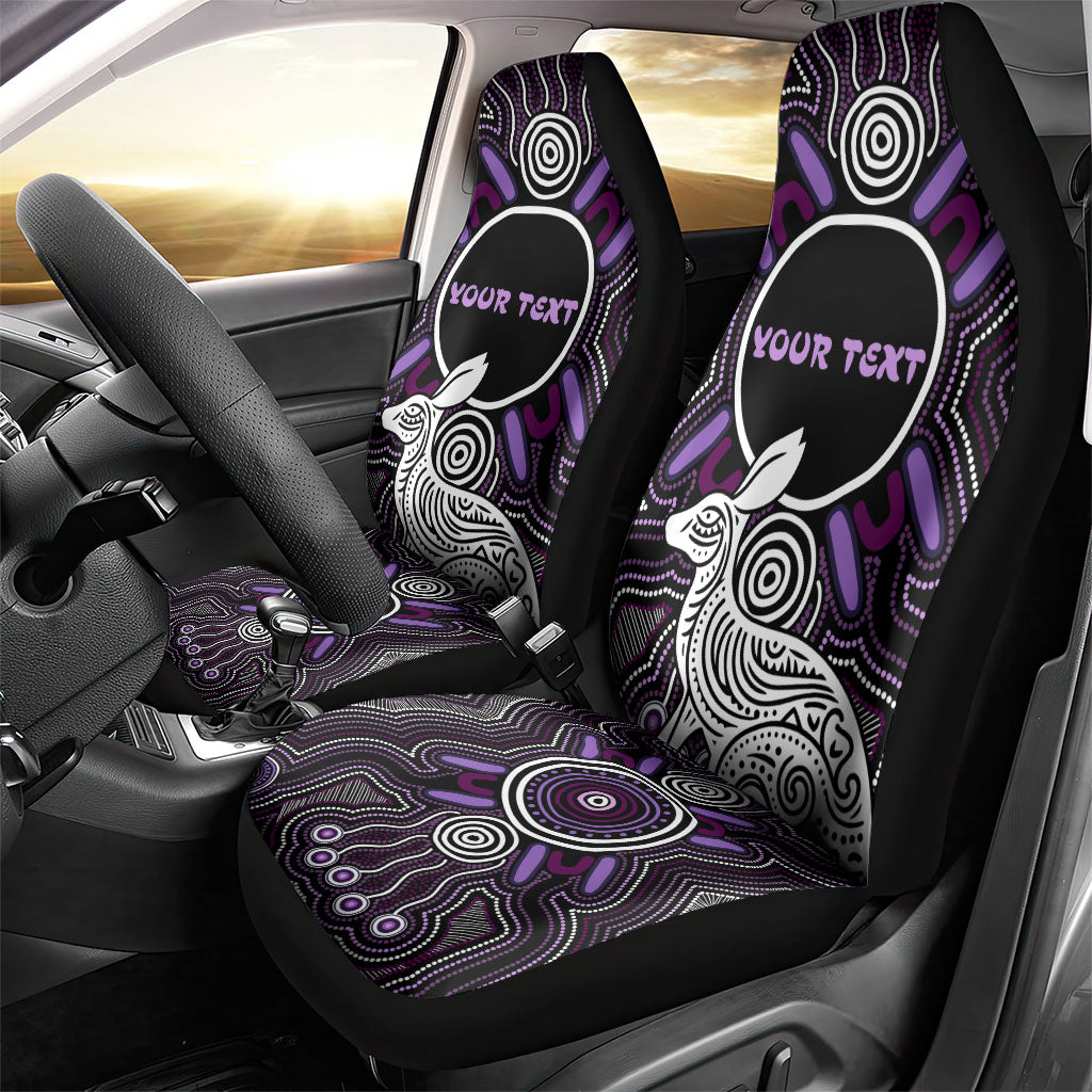 Personalised Aboriginal 50th Birthday Car Seat Cover Kangaroo Indigenous Dot Art Australian Culture