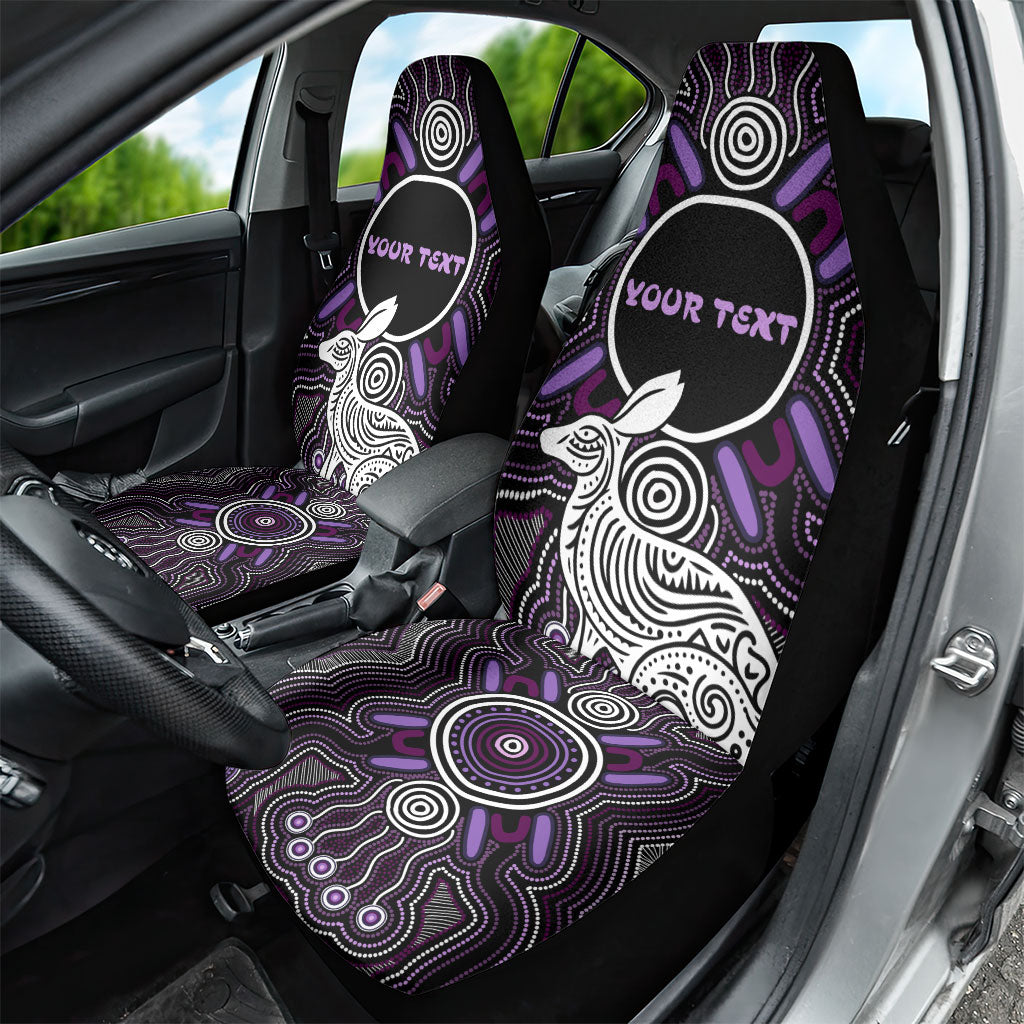 Personalised Aboriginal 50th Birthday Car Seat Cover Kangaroo Indigenous Dot Art Australian Culture