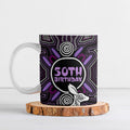 Personalised Aboriginal 50th Birthday Ceramic Mug Kangaroo Indigenous Dot Art Australian Culture