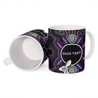Personalised Aboriginal 50th Birthday Ceramic Mug Kangaroo Indigenous Dot Art Australian Culture