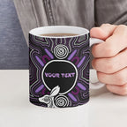 Personalised Aboriginal 50th Birthday Ceramic Mug Kangaroo Indigenous Dot Art Australian Culture