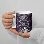 Personalised Aboriginal 50th Birthday Ceramic Mug Kangaroo Indigenous Dot Art Australian Culture