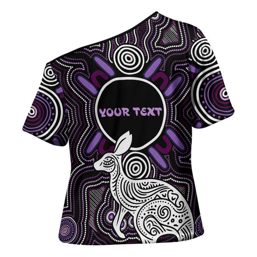Personalised Aboriginal 50th Birthday Cross Shoulder Shirt Kangaroo Indigenous Dot Art Australian Culture