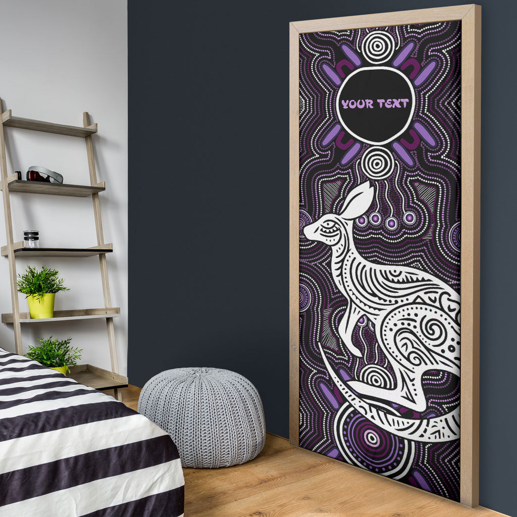Personalised Aboriginal 50th Birthday Door Cover Kangaroo Indigenous Dot Art Australian Culture