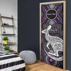 Personalised Aboriginal 50th Birthday Door Cover Kangaroo Indigenous Dot Art Australian Culture