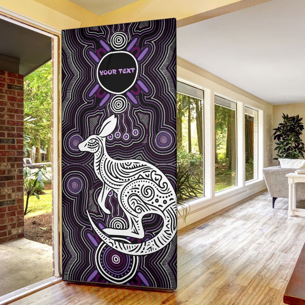 Personalised Aboriginal 50th Birthday Door Cover Kangaroo Indigenous Dot Art Australian Culture