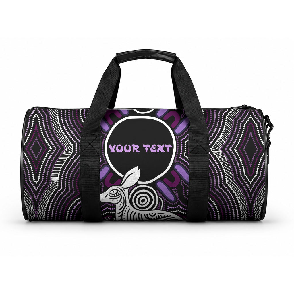 Personalised Aboriginal 50th Birthday Duffle Bag Kangaroo Indigenous Dot Art Australian Culture