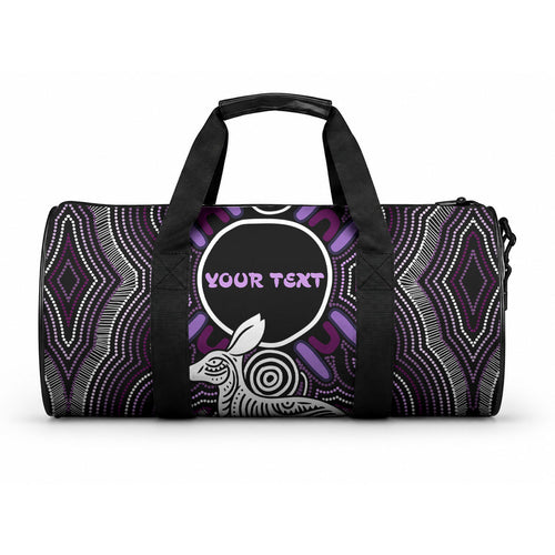 Personalised Aboriginal 50th Birthday Duffle Bag Kangaroo Indigenous Dot Art Australian Culture