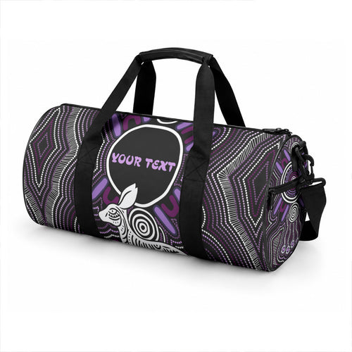 Personalised Aboriginal 50th Birthday Duffle Bag Kangaroo Indigenous Dot Art Australian Culture