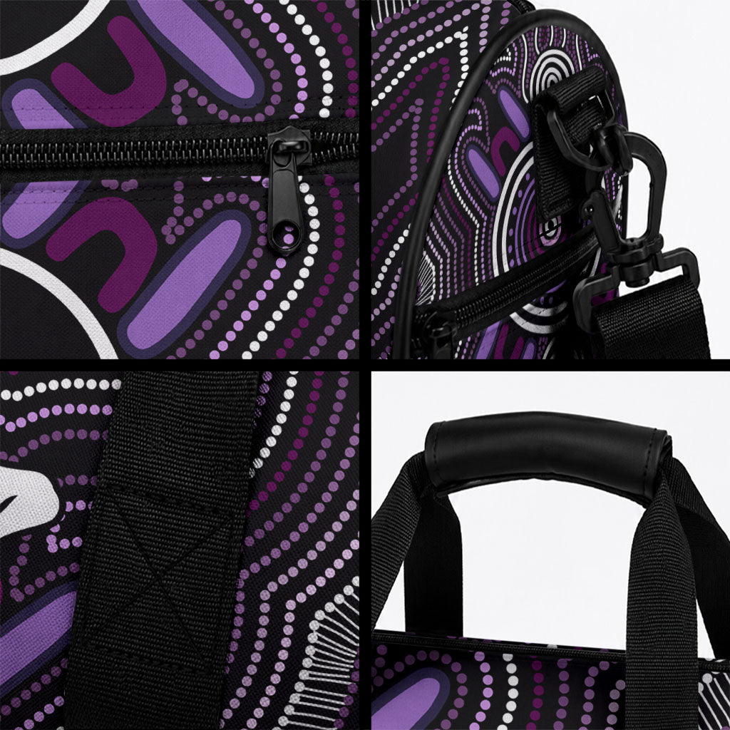 Personalised Aboriginal 50th Birthday Duffle Bag Kangaroo Indigenous Dot Art Australian Culture