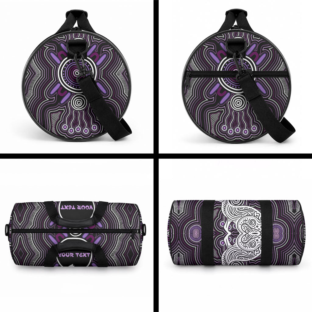 Personalised Aboriginal 50th Birthday Duffle Bag Kangaroo Indigenous Dot Art Australian Culture