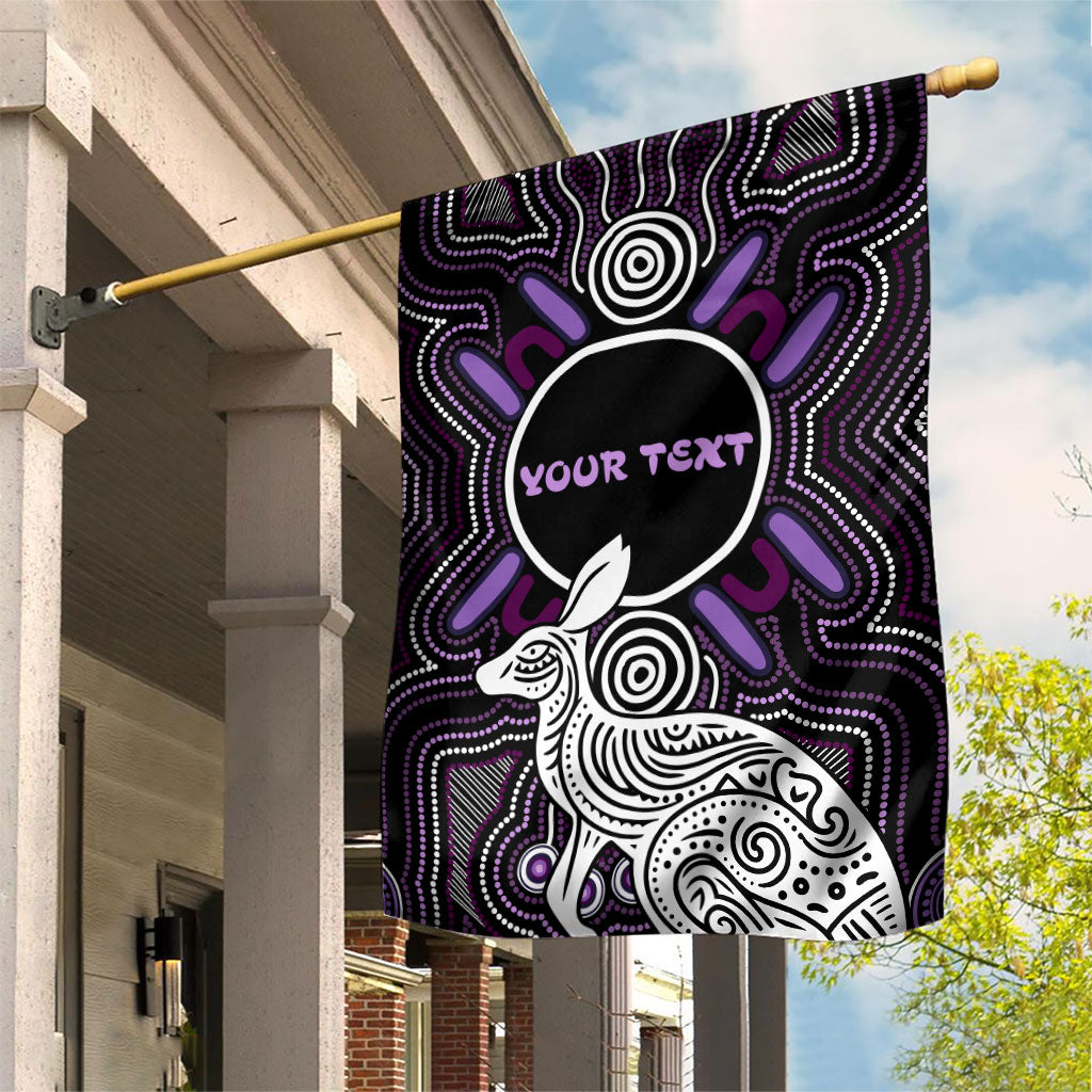 Personalised Aboriginal 50th Birthday Garden Flag Kangaroo Indigenous Dot Art Australian Culture