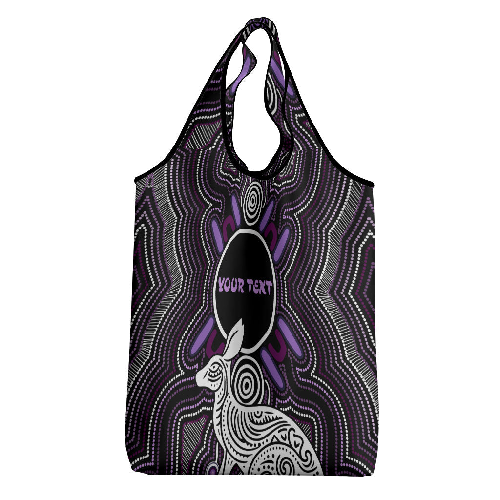 Personalised Aboriginal 50th Birthday Grocery Bag Kangaroo Indigenous Dot Art Australian Culture