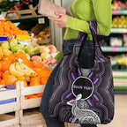 Personalised Aboriginal 50th Birthday Grocery Bag Kangaroo Indigenous Dot Art Australian Culture