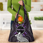 Personalised Aboriginal 50th Birthday Grocery Bag Kangaroo Indigenous Dot Art Australian Culture