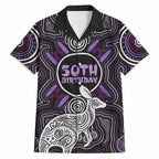 Personalised Aboriginal 50th Birthday Hawaiian Shirt Kangaroo Indigenous Dot Art Australian Culture