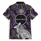 Personalised Aboriginal 50th Birthday Hawaiian Shirt Kangaroo Indigenous Dot Art Australian Culture