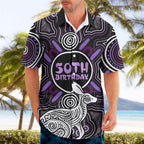 Personalised Aboriginal 50th Birthday Hawaiian Shirt Kangaroo Indigenous Dot Art Australian Culture