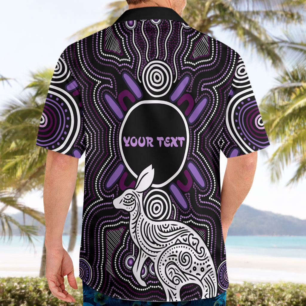 Personalised Aboriginal 50th Birthday Hawaiian Shirt Kangaroo Indigenous Dot Art Australian Culture