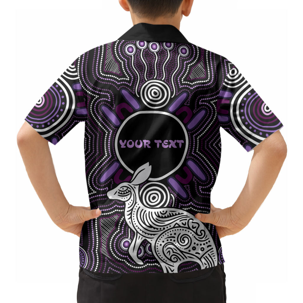 Personalised Aboriginal 50th Birthday Hawaiian Shirt Kangaroo Indigenous Dot Art Australian Culture