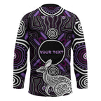 Personalised Aboriginal 50th Birthday Hockey Jersey Kangaroo Indigenous Dot Art Australian Culture