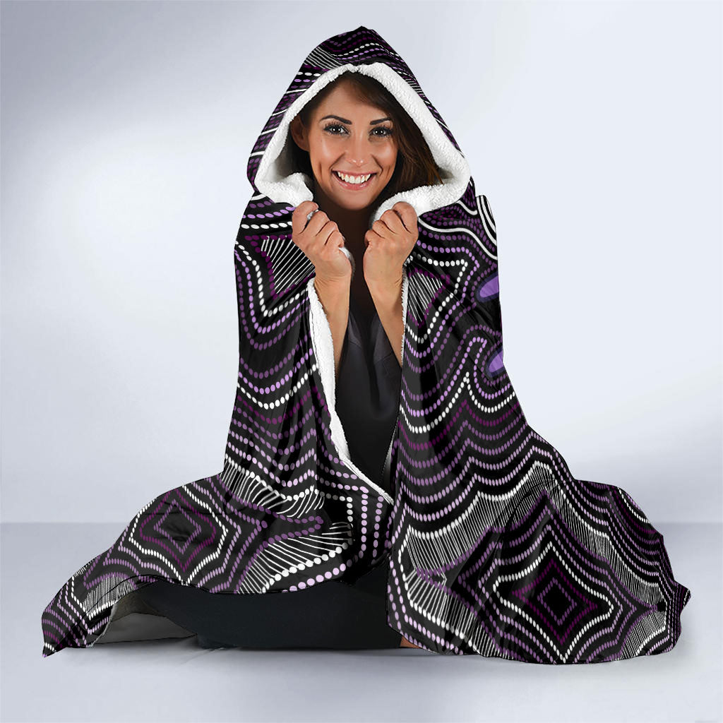 Personalised Aboriginal 50th Birthday Hooded Blanket Kangaroo Indigenous Dot Art Australian Culture