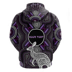 Personalised Aboriginal 50th Birthday Hoodie Kangaroo Indigenous Dot Art Australian Culture