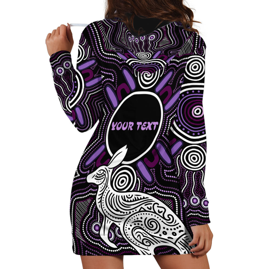 Personalised Aboriginal 50th Birthday Hoodie Dress Kangaroo Indigenous Dot Art Australian Culture