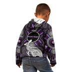 Personalised Aboriginal 50th Birthday Kid Hoodie Kangaroo Indigenous Dot Art Australian Culture