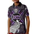 Personalised Aboriginal 50th Birthday Kid Polo Shirt Kangaroo Indigenous Dot Art Australian Culture